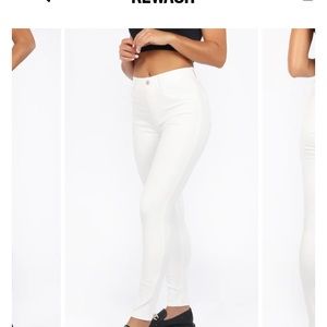 Re wash Los Angeles pull on high rise white‎ stretch skinnies . New, never worn